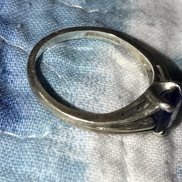 Sterling silver blue ring - Picture 4 of 4